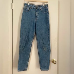 Zara mom jeans (size 6) in blue.